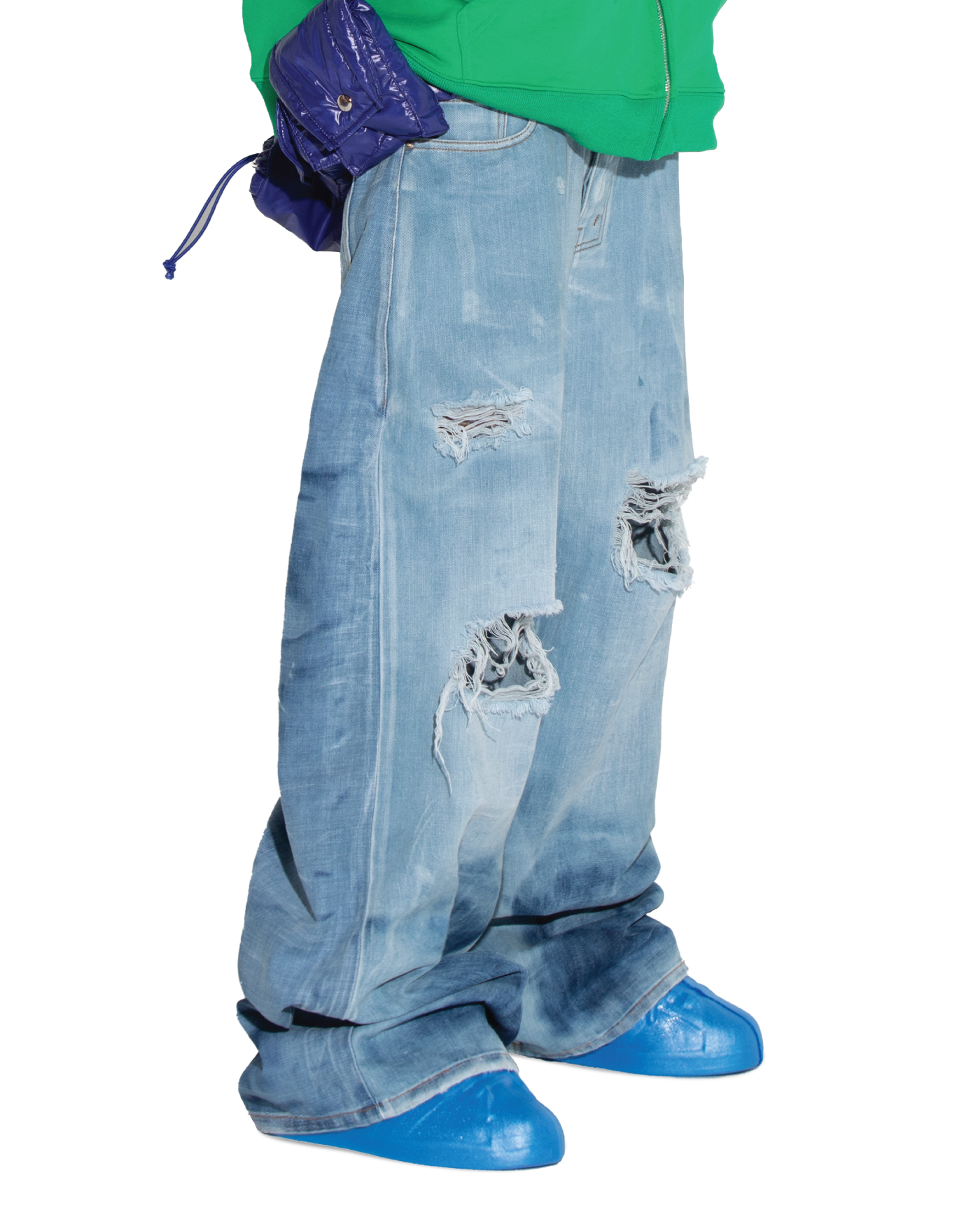 Distressed Washed Jeans