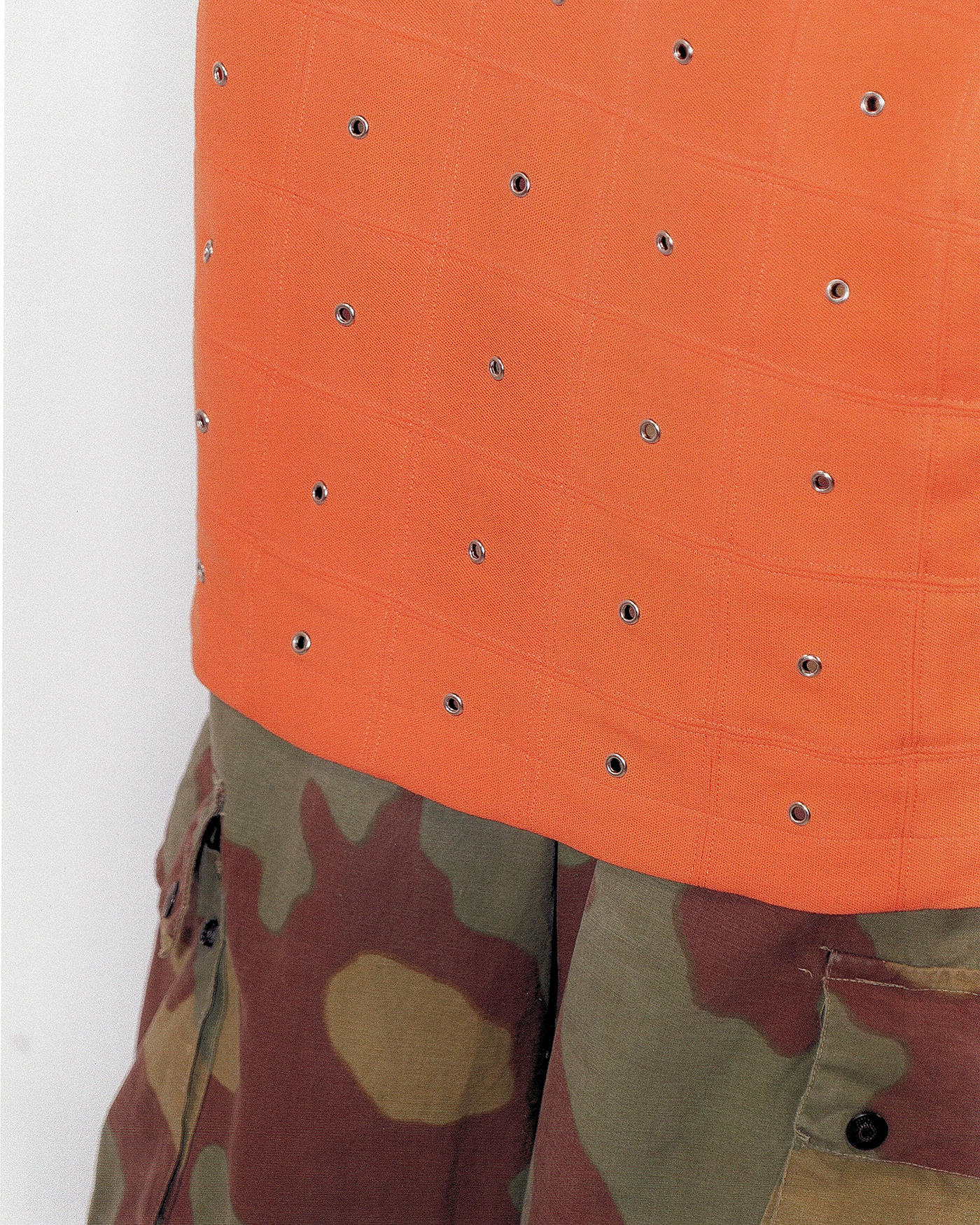 Eyelet Patchwork Polo