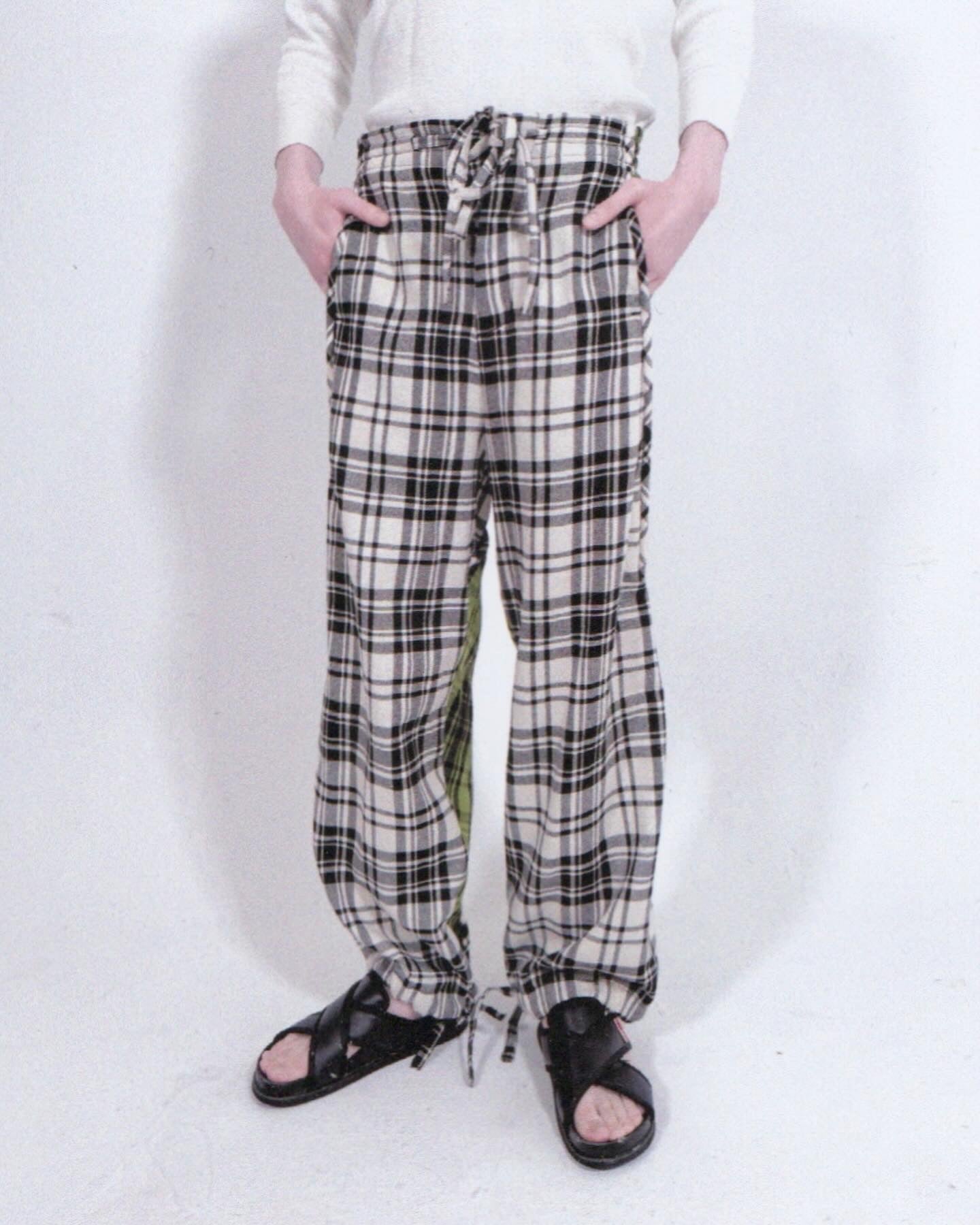Plaid Piping Lounge Pants