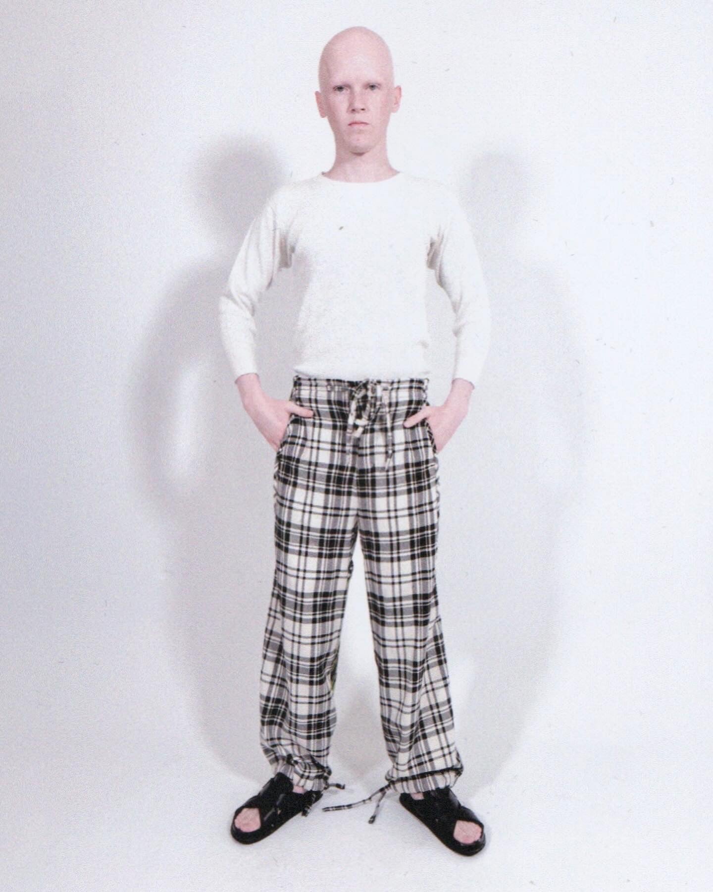 Plaid Piping Lounge Pants