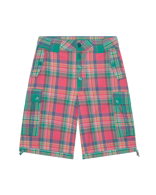 Plaid Cargo Shorts