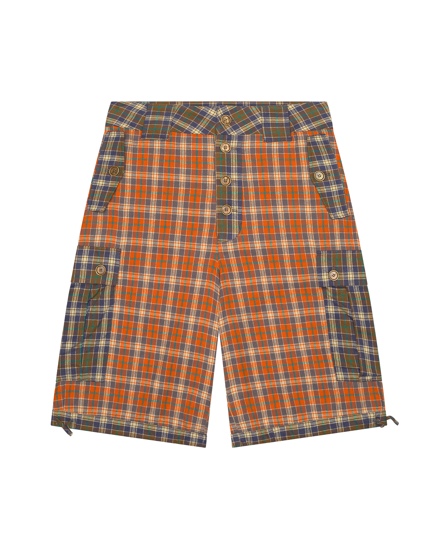 Plaid Cargo Shorts