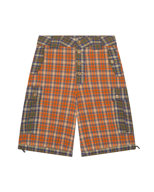 Plaid Cargo Shorts