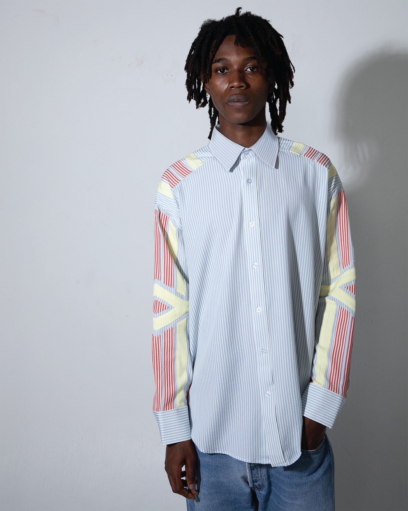 Seersucker Pinstripe Skiing Shirt