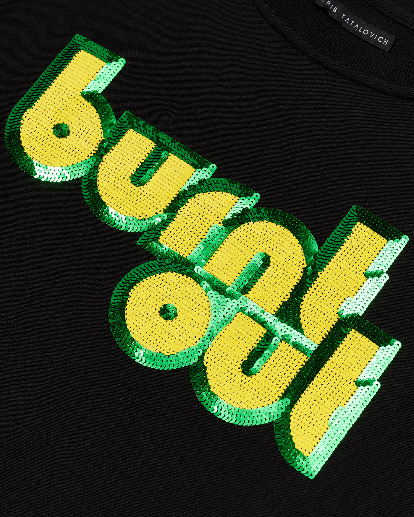 Burnt Out Sequin Crewneck