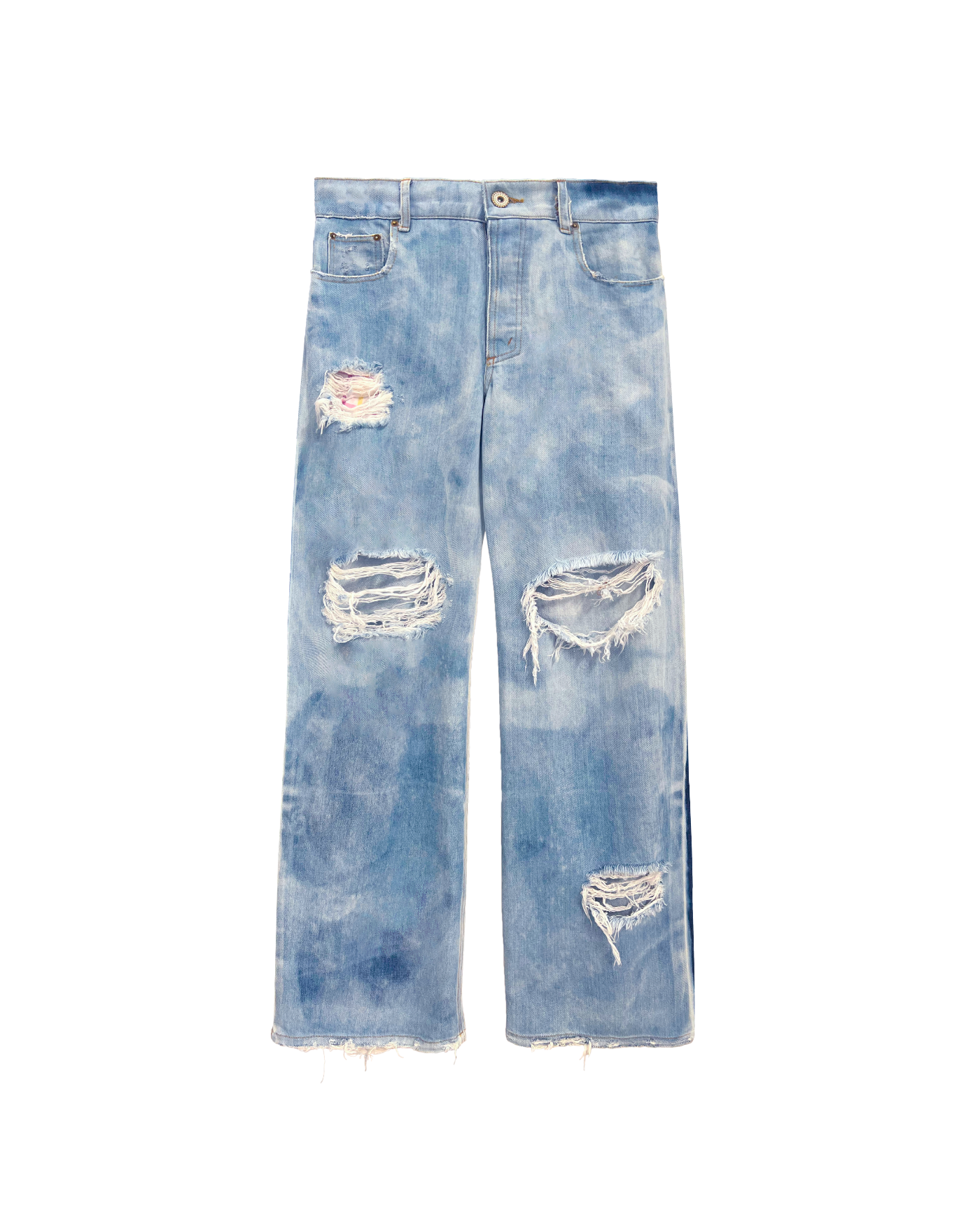 Distressed Washed Jeans