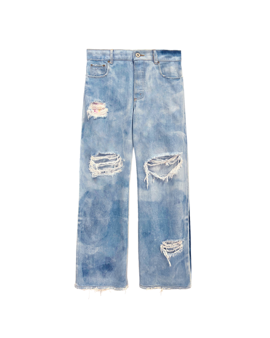 Distressed Washed Jeans