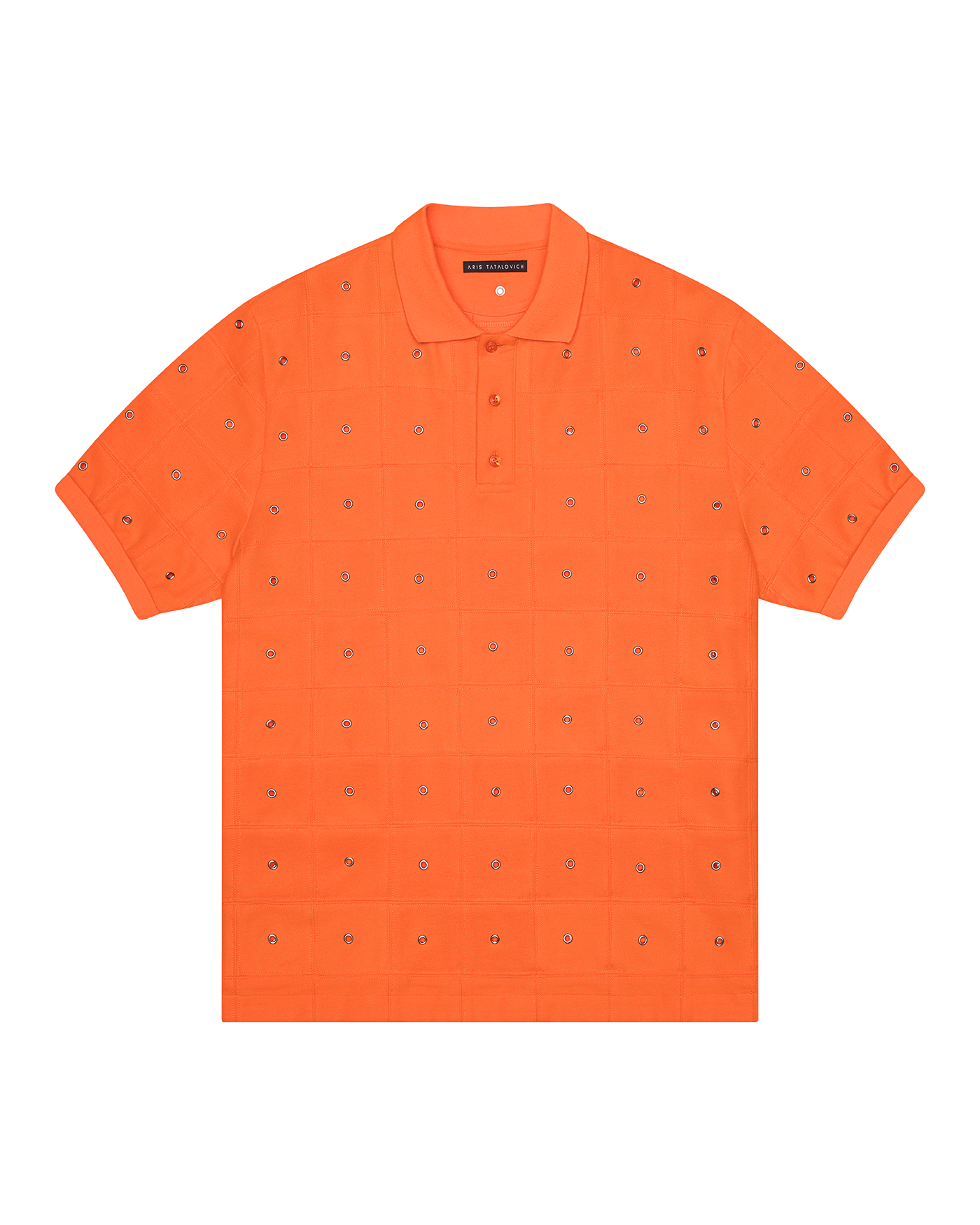 Eyelet Patchwork Polo