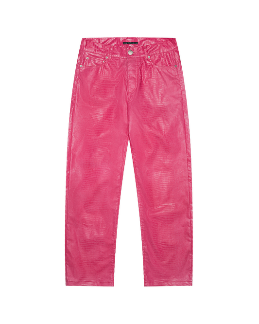 Alligator Coated Denim Jeans