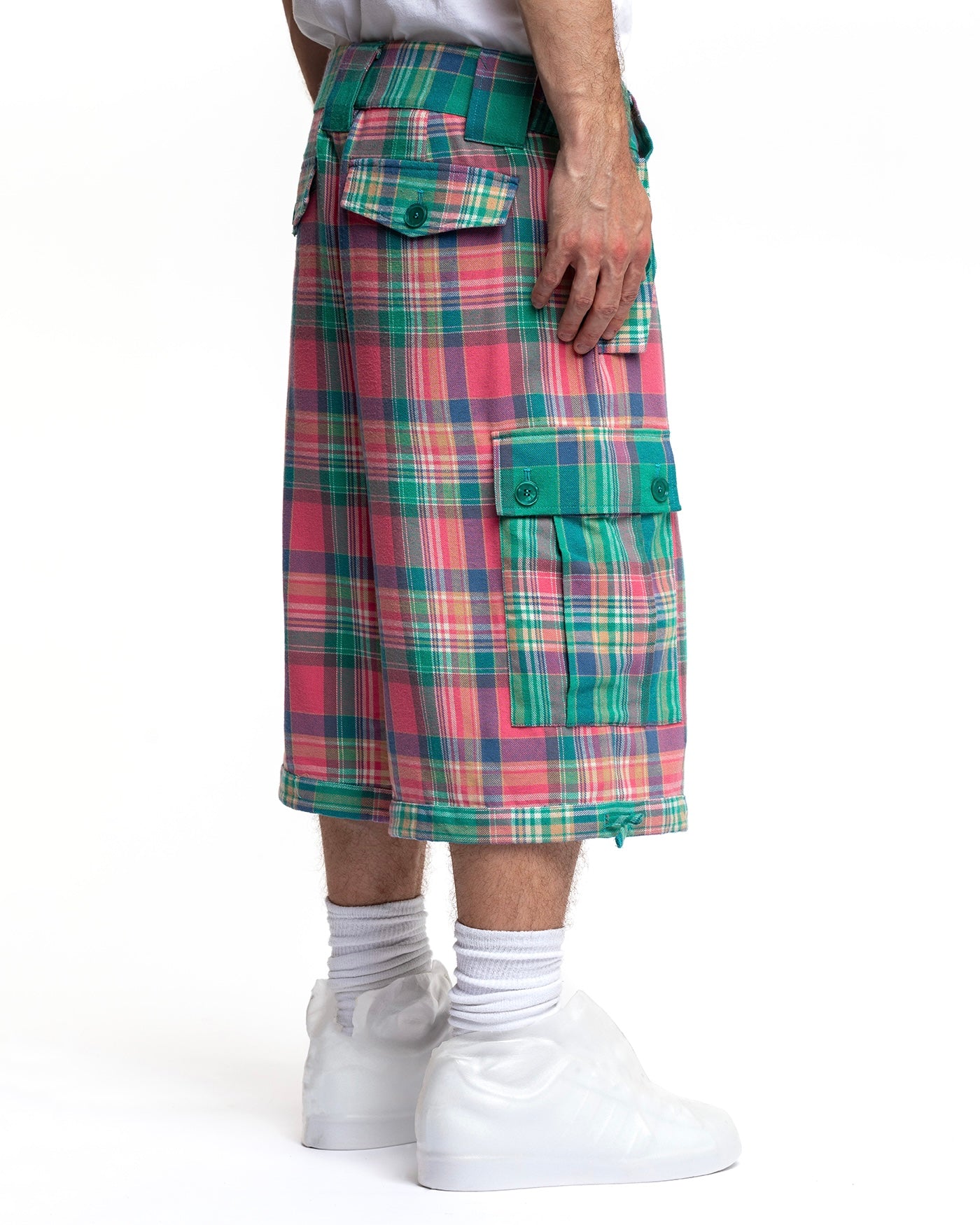 Plaid Cargo Shorts