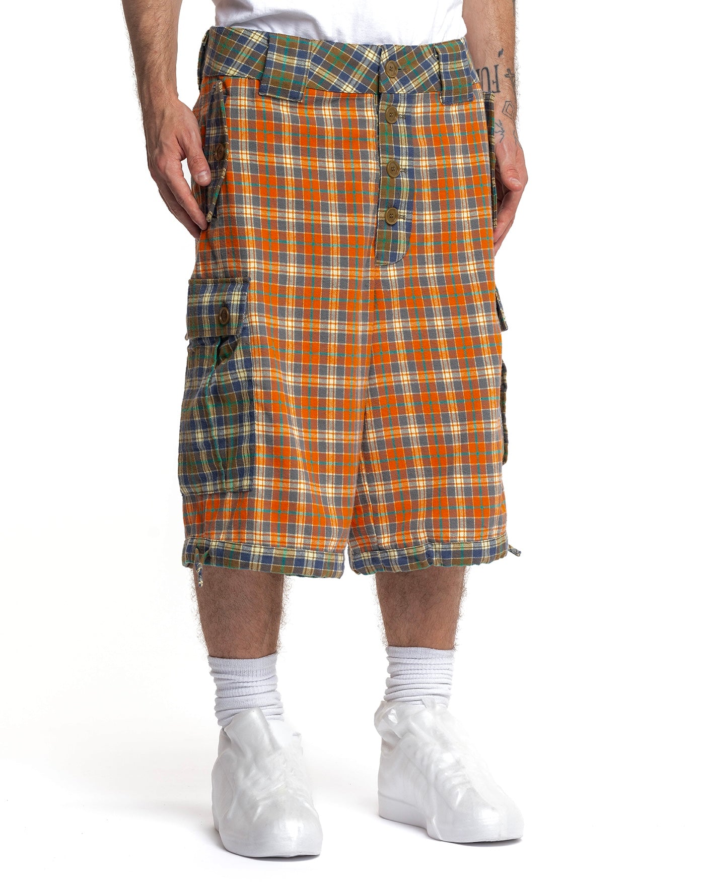 Plaid Cargo Shorts