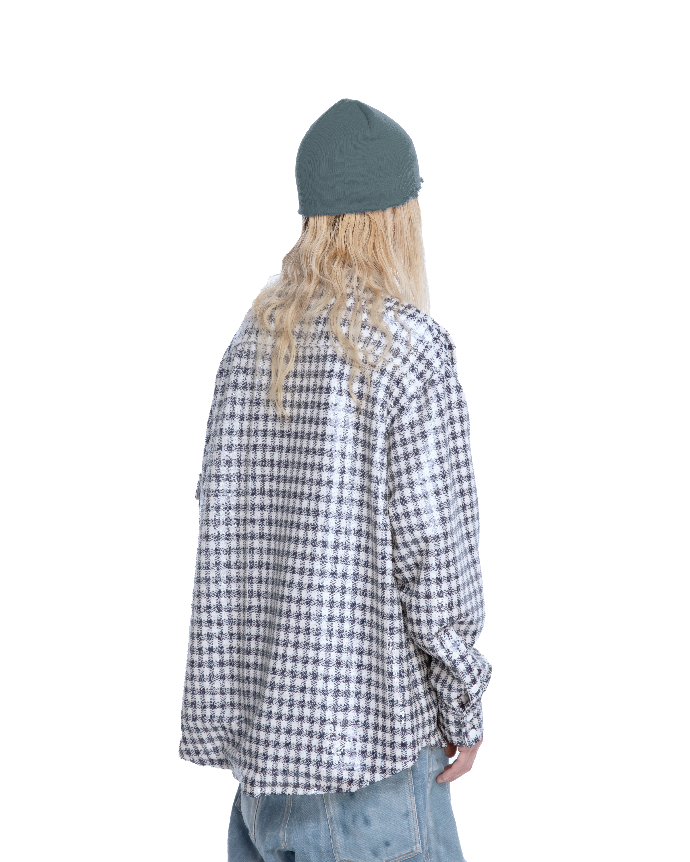 Sequin Plaid Shirt